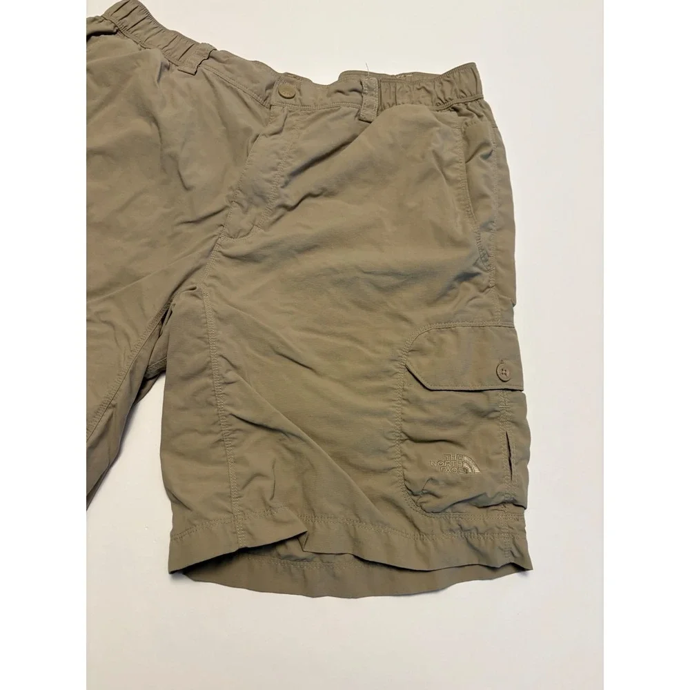 The North Face Cargo Shorts Mens Large Tan Ripstop Hiking Outdoor Utility